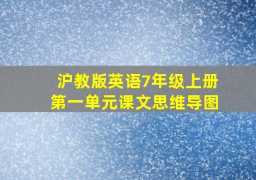 沪教版英语7年级上册第一单元课文思维导图