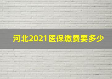 河北2021医保缴费要多少