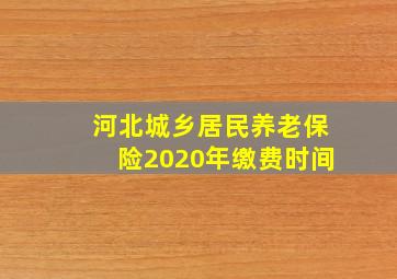 河北城乡居民养老保险2020年缴费时间