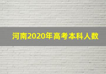 河南2020年高考本科人数