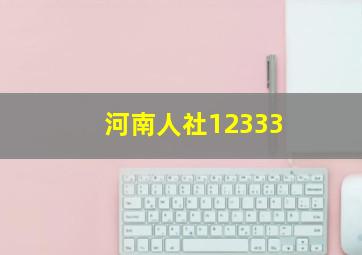 河南人社12333