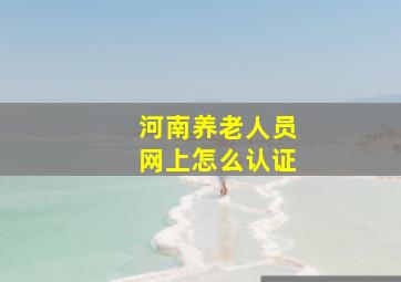 河南养老人员网上怎么认证