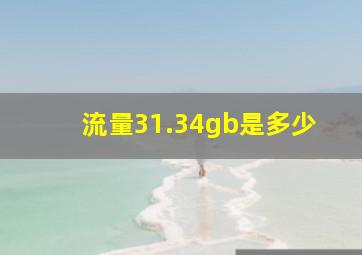 流量31.34gb是多少