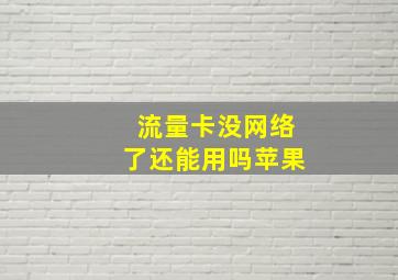 流量卡没网络了还能用吗苹果