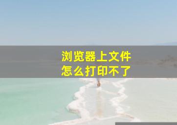 浏览器上文件怎么打印不了