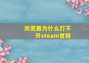 浏览器为什么打不开steam官网