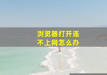 浏览器打开连不上网怎么办