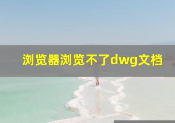 浏览器浏览不了dwg文档