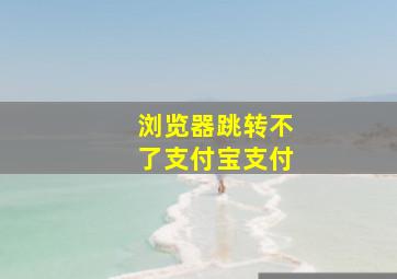 浏览器跳转不了支付宝支付