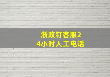 浙政钉客服24小时人工电话