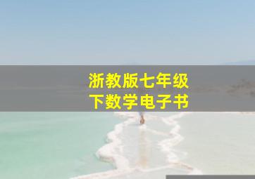 浙教版七年级下数学电子书