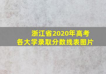 浙江省2020年高考各大学录取分数线表图片