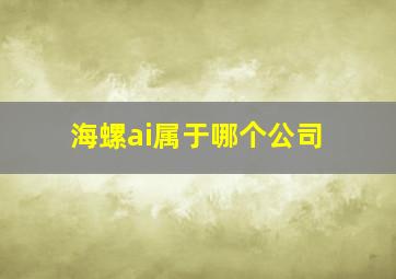 海螺ai属于哪个公司