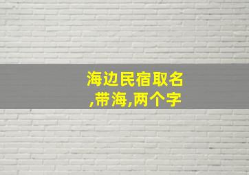 海边民宿取名,带海,两个字