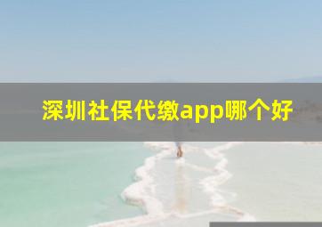 深圳社保代缴app哪个好