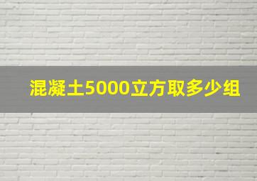 混凝土5000立方取多少组