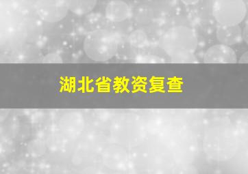 湖北省教资复查