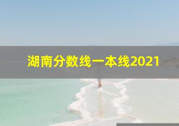 湖南分数线一本线2021