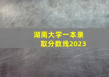 湖南大学一本录取分数线2023