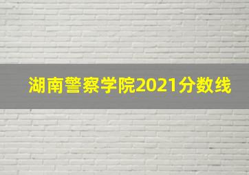 湖南警察学院2021分数线