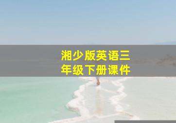 湘少版英语三年级下册课件