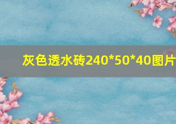 灰色透水砖240*50*40图片