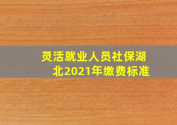 灵活就业人员社保湖北2021年缴费标准