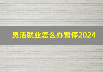 灵活就业怎么办暂停2024