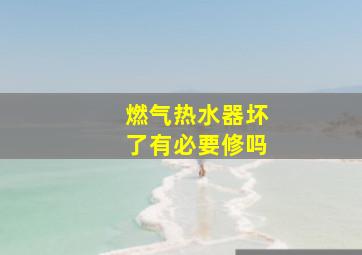 燃气热水器坏了有必要修吗