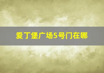 爱丁堡广场5号门在哪