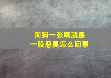 狗狗一张嘴就是一股恶臭怎么回事