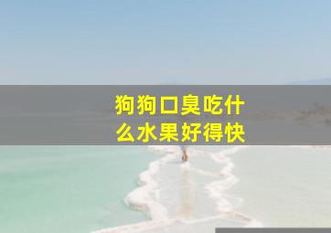 狗狗口臭吃什么水果好得快