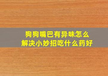 狗狗嘴巴有异味怎么解决小妙招吃什么药好