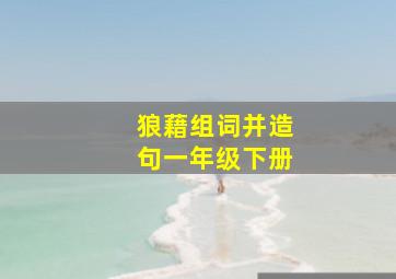 狼藉组词并造句一年级下册