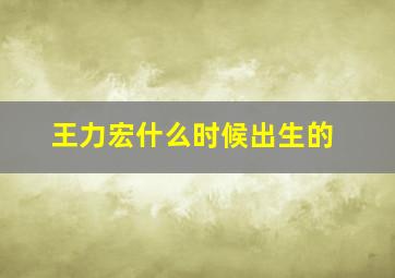 王力宏什么时候出生的