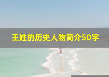 王姓的历史人物简介50字