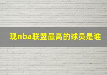 现nba联盟最高的球员是谁