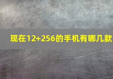 现在12+256的手机有哪几款