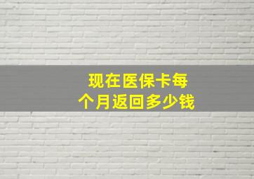 现在医保卡每个月返回多少钱