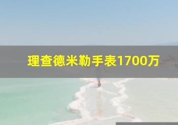 理查德米勒手表1700万