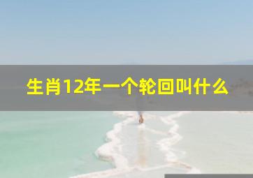 生肖12年一个轮回叫什么