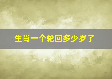 生肖一个轮回多少岁了