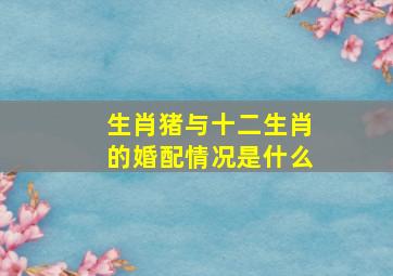 生肖猪与十二生肖的婚配情况是什么