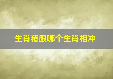 生肖猪跟哪个生肖相冲