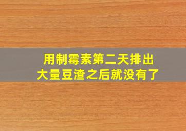 用制霉素第二天排出大量豆渣之后就没有了