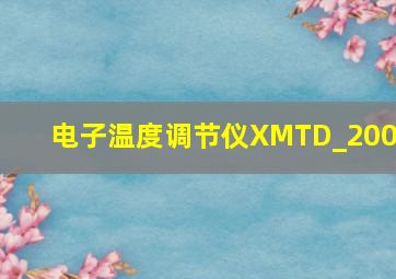 电子温度调节仪XMTD_2001