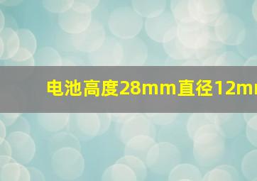 电池高度28mm直径12mm