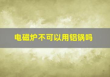 电磁炉不可以用铝锅吗