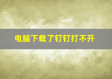 电脑下载了钉钉打不开