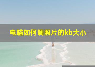 电脑如何调照片的kb大小